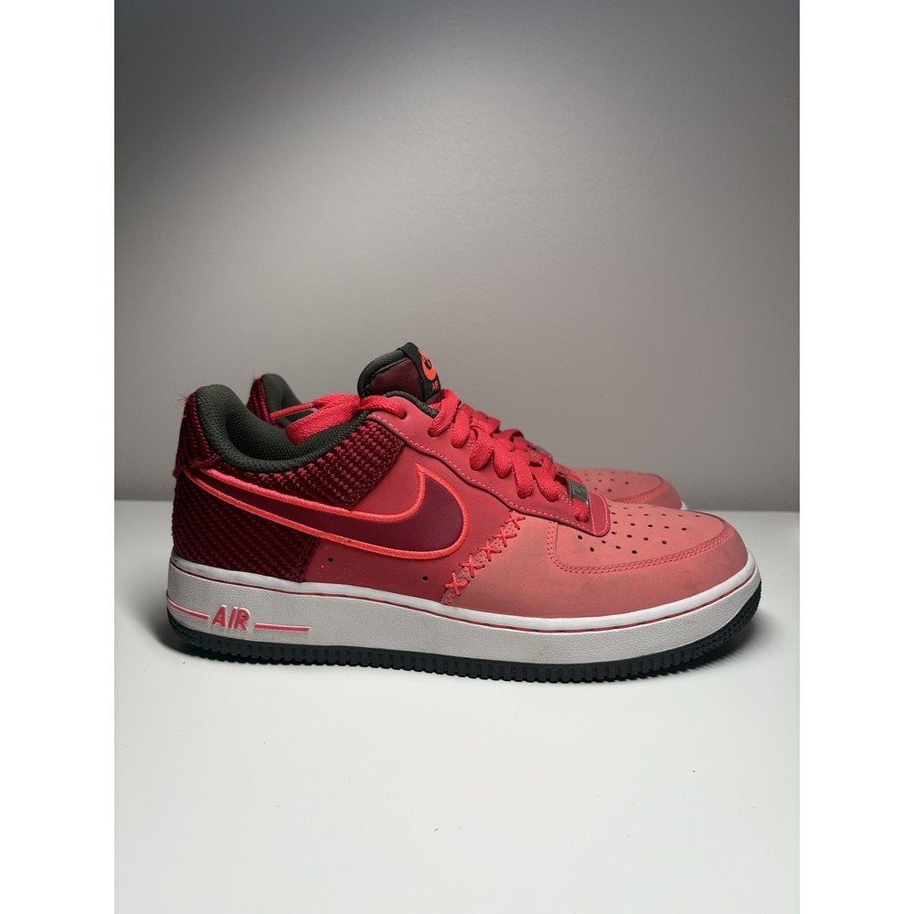 Nike Air Force 1 Low 488298 611 Fusion Red Mens Shoes Sneakers Lace Up - Size 8‎